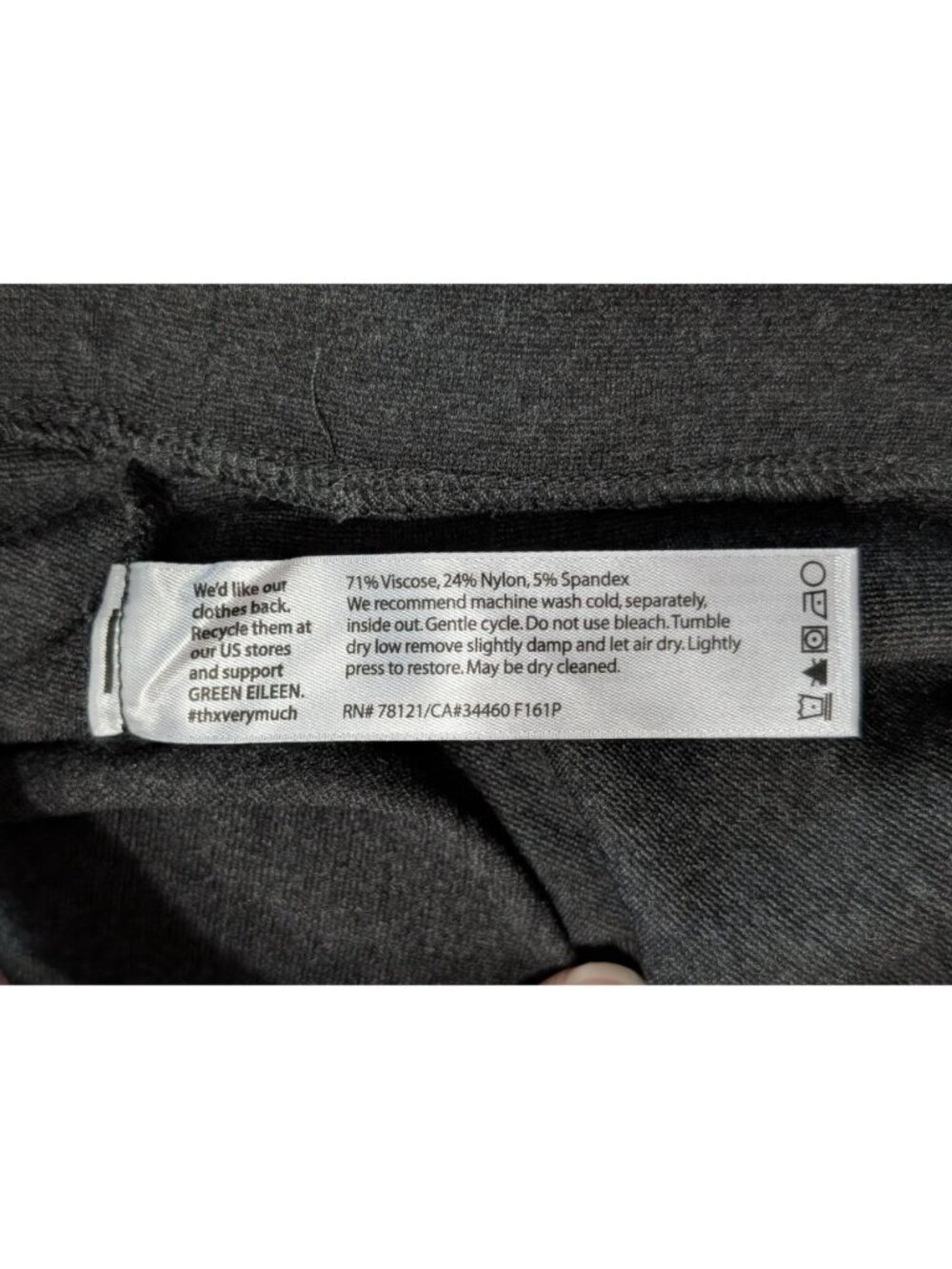 Eileen Fisher Womens XL Gray Stretch Pants Viscose Blend - Picture 8 of 12